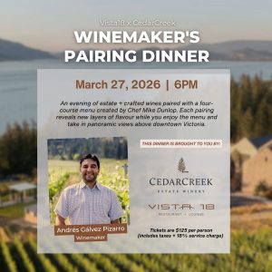 Vista18 x CedarCreek - Winemaker's Pairing Dinner